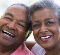 Chicago Teeth Dentures - Senior couple smiling