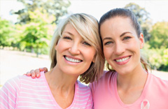 Complete Dentures Chicago - Female volunteers participating in breast cancer awareness
