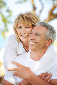 Teeth Dentures in Chicago - Elderly Couple