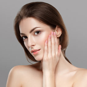 Young Beautiful Woman Face