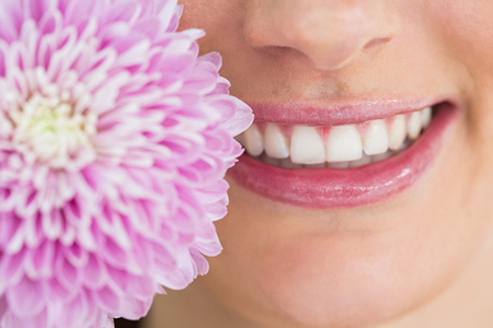 Woman with White Smile