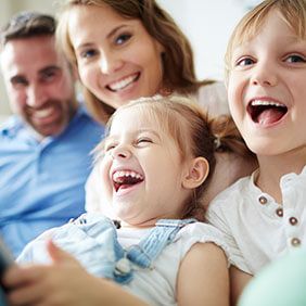 A smiling family