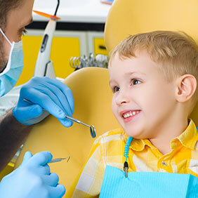 A boy at dentist's clinic