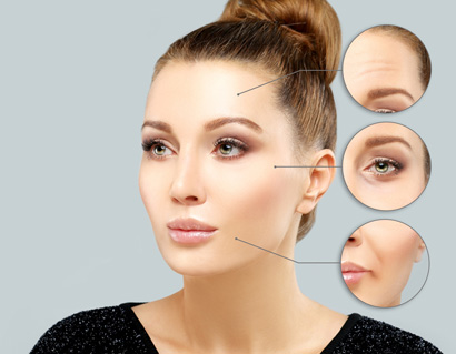 Mature woman-young woman.Face with skin problem