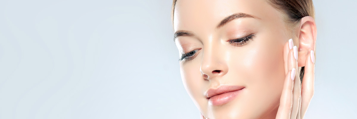 Beautiful Young Woman with Clean Fresh Skin