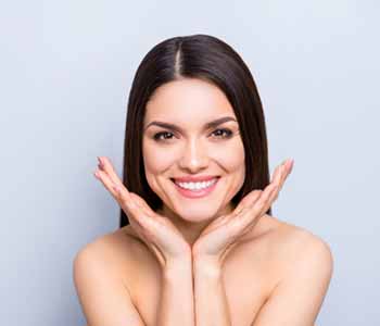 Woman with perfect skin