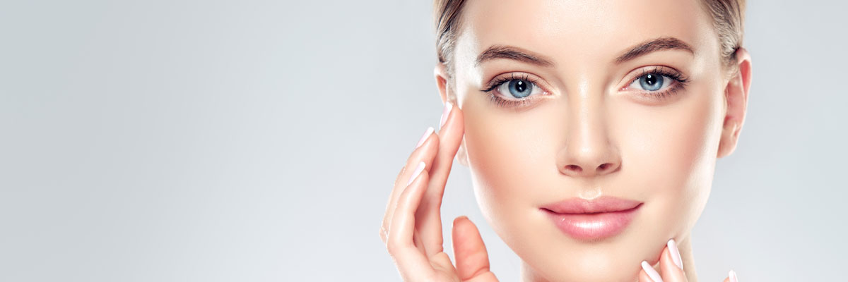 Beautiful Young Woman with Clean Fresh Skin