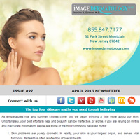 Essex Fells Newsletter Archive - Image Dermatology April Newsletter 2015