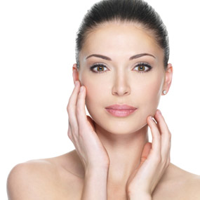 Woman with beautiful face