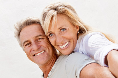 Mature couple smiling