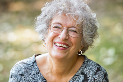 Senior woman laughing