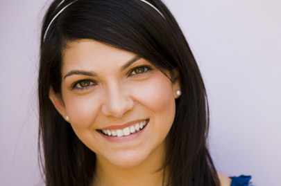Woman smiling