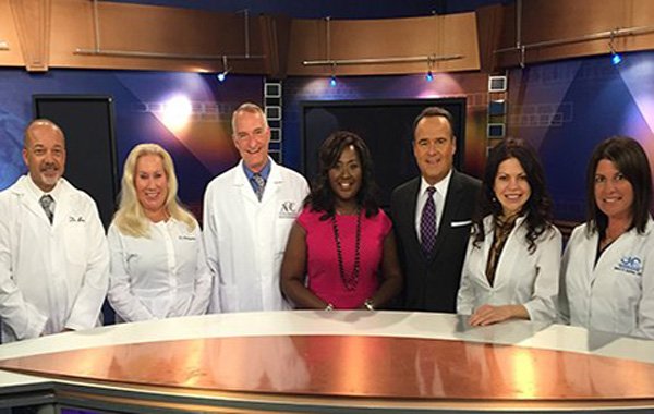 Dr. Hart at ABC Channel 12 during Oral Cancer Awareness week