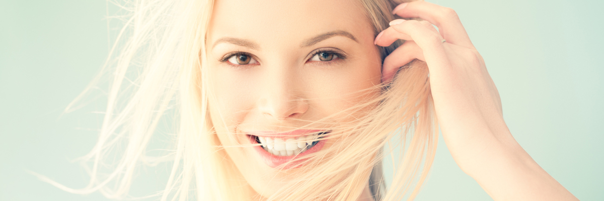 Beautiful Blonde Woman Smiling