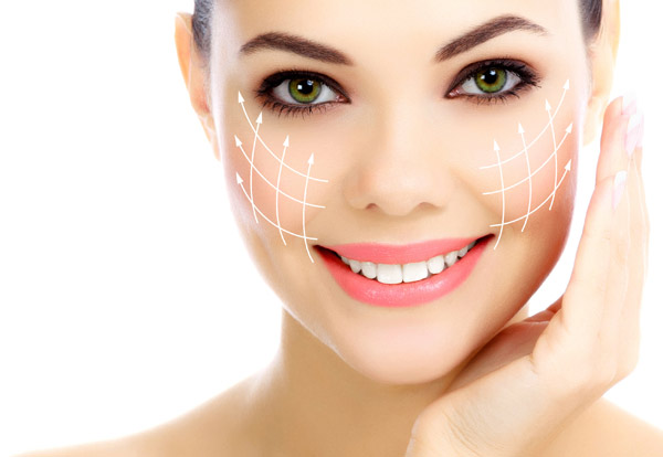 Cheerful female with fresh clear skin