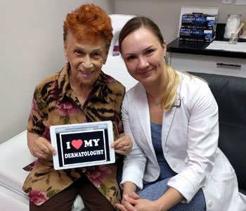 Anya Stassiy with Happy Patient at Khrom Dermatology & Aesthetics