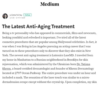 Latest Anti Aging Tratment