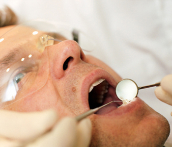 Patient with dentist