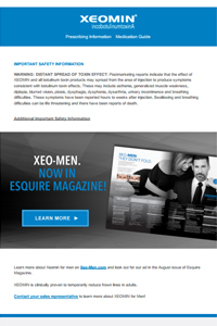 Esthetix MD Media Highlights - XEO-MEN Featured In Esquire Magazine