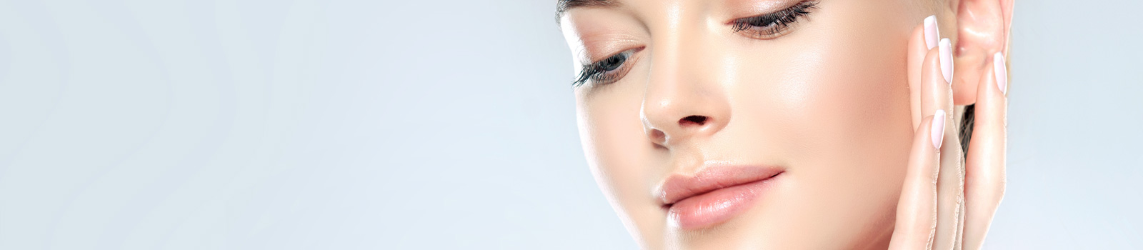 Beautiful Young Woman with Clean Fresh Skin