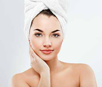 Image of a young lady with clean skin