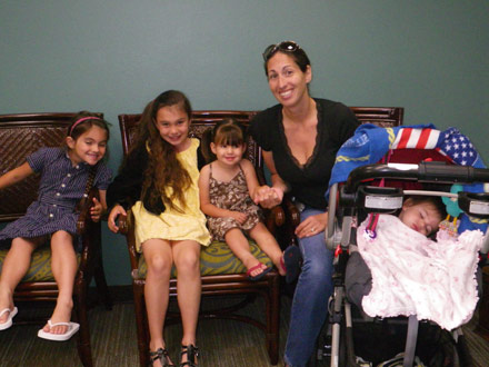 Happy mom with Children