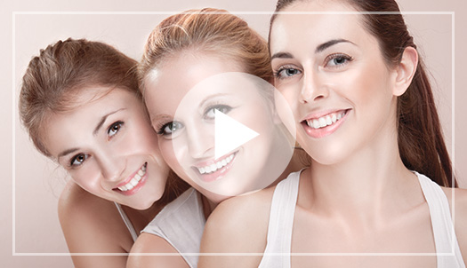 Smiling Three Young Women
