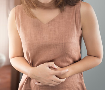 Woman wake up for go to restroom